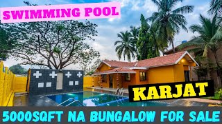 MOUNTAIN amp WATERFALL view 5000sqft 1 BHK NA Bungalow with Swimming Pool sale in Karjat📱8432433999 [upl. by Cia606]