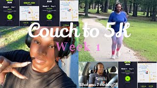 Becoming a runner 🥴  Couch to 5k  Week 1 Completed 💪🏾  Weight loss and Plus Size Fitness [upl. by Esbensen]