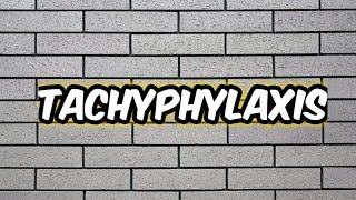 Tachyphylaxis pharmacology [upl. by Ketchum]