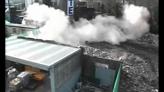 Georgia Pacific Oughtibridge Mill Boiler house chimney demolition [upl. by Bivins554]