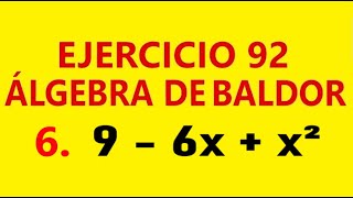 Ejercicio 92 Algebra de Baldor 6 [upl. by Aney]