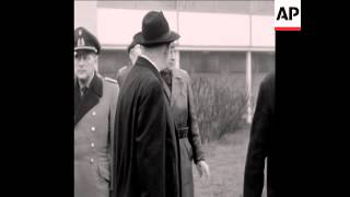 CAN 057NATO SECRETARY GENERAL STIKKER VISITS HELMSTEDT BORDER CROSSING IN WEST GERMANY [upl. by Eixor]