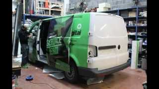 Time Lapse Vehicle Wrapping Roland Service Team Van [upl. by Seen319]