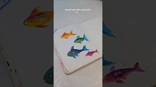 Easy sketchbook idea🐟 sketchbook art artist sketch easy fish youtubeshorts trending shorts [upl. by Rezal]