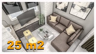 ANIMAZIONE 3D REALIZZATA CON BLOP HOME  Vivere in 25 m2 monolocale 5x5 [upl. by Alton]