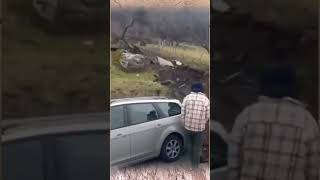 A rock slide on the road in Fey Nendaz of Valais Switzerland switzerland shorts [upl. by Hammer]