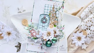 Jak zrobić kartkę świąteczną  Kartka świąteczna scrapbooking  Papier Lemoncraft Christmas Magic [upl. by Htebilil]