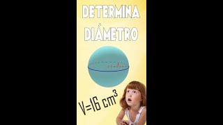 Obtener el diámetro de una esfera shorts matemática [upl. by Tlevesor432]