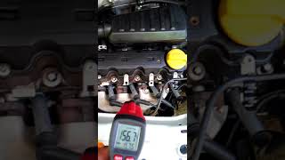 TEMPERATURAS DE MOTOR AUTOMOTRIZ CON TERMOMETRO LASER [upl. by Anissej]