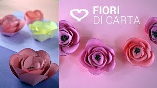 Tutorial Come realizzare fiori di carta  La Figurina [upl. by Vocaay997]