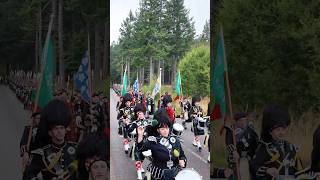 Return march of lonachhighlanders through cairngorms scotland for 2024 lonachgathering shorts [upl. by Nnylarat]