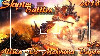 Skyrim Battles  22  Alduin Vs Mehrunes Dagon Legendary Settings [upl. by Eillen]