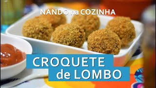 CROQUETE de LOMBO lindo cremoso crocante e cheio de sabor Simplesmente surpreendente [upl. by Phoebe386]