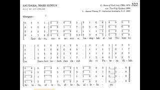 Saudara Mari Semua PS 322  notasi Alto [upl. by Garrick]