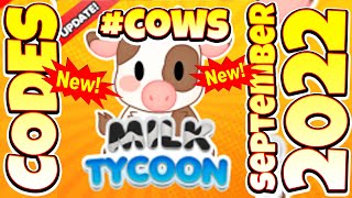 2022 ALL SECRET CODES Roblox 🐮 Milk Tycoon 🎉 NEW OBBY NEW CODES ALL WORKING CODES [upl. by Werra]