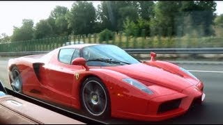 DECAT Ferrari Enzo  Motorway flybys runway accelerations  Wilton 2013 [upl. by Amby]