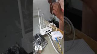 How to setup router and onu internet connection Lan to lan and wan router connectionshorts [upl. by Kassia]