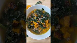 Butternut Squash Kale and Bean Soup  fall [upl. by Almita626]