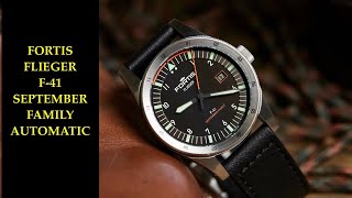 Fortis F41 Flieger September Family Automatic F4220009 Watch  Review Valjoux Relogios [upl. by Sikras]