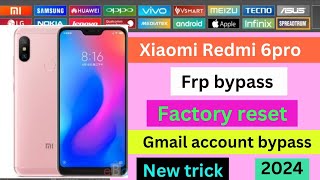 Xiaomi Redmi 6 pro frp bypass unlock tool  xiaomi redmi 6pro gmail account bypass unlock tool [upl. by Margie473]