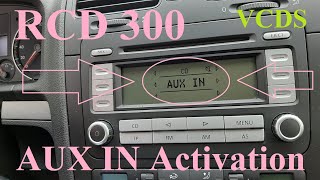 VCDS VagCom  RCD300  AUX IN Activation on VW Polo Golf Passat Jetta Caddy Eos Touran [upl. by Eniamaj894]