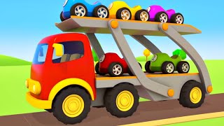 Helper cars full episodes cartoons for kids Street vehicles amp car transporter Racing cars for kids [upl. by Mena173]