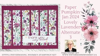 Paper Pumpkin Jan 2024 Lovely Lavender Alternate 3 [upl. by Sigismondo]