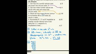 Testul 1  pag 54 Probleme care se rezolvă cu divizibilitate  Matematică 6 [upl. by Keeryt]