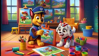 Paw Patrol Ultimate Rescue  CHASE and MARSHALL Are Painting Very Funny Story  Rainbow 3 [upl. by Airottiv]