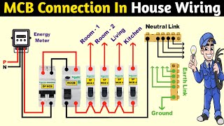 MCB connection in house wiring [upl. by Aiclid]