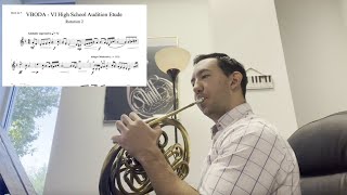 VBODA District VI High School Audition Etude  Horn [upl. by Paderna]