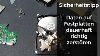 Festplatten dauerhaft richtig zerstören  How to permanently destroy hard drives make them unusable [upl. by Norse609]