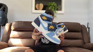 Early look Air Jordan 1 “First in Flight” Wmns Exclusive Review amp on Feet [upl. by Lapointe]