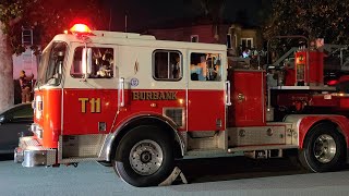 Burbank Fire Department On Scene Of A Residential Fire Call Orange Grove Ave Burbank CA [upl. by Aubrie]