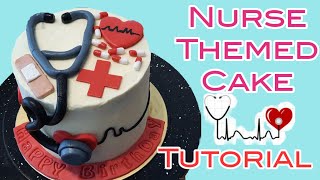 How To Make Nurse Themed Cake  Edible Nurse Themed Cake Tutorial [upl. by Asirral26]