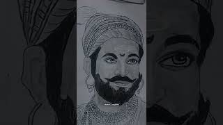 Chhatrapati Shivaji Maharaj sketch art video [upl. by Ellord338]