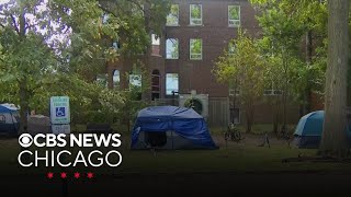 Neighbors want to clear homeless encampment in Chicagos Gompers Park [upl. by Wycoff737]