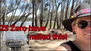 23Zero fire pit review  overnight camp on the Murray river with my dogs [upl. by Nahshun]