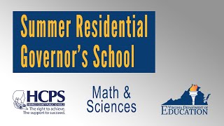 Summer Resident Governors Program Math amp Sciences [upl. by Faustina]