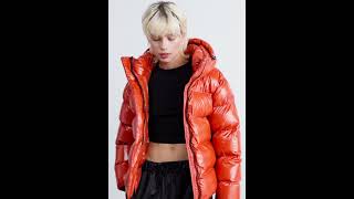 NAPAPIJRI GLANE Padded Winter Jacket Hooded Shiny Glossy Red Souce Women  Zalando [upl. by Elsa712]