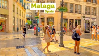 Malaga Spain 🇪🇸 Summer 2023 4KHDR Walking Tour [upl. by Hnilym]