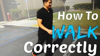 Physical Therapist Shows How To Walk Correctly [upl. by Dnalrag]