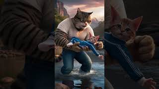 The Cats Fathers Battle For Survival cat wisdom lifelessons catvideos catshorts [upl. by Genny]