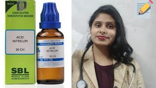 Nitricum Acidum  Nitric acid homoeopathic medicine  BHMS Materia medica [upl. by Atiuqa]