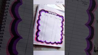 Front Page DESIGN For School Project Index page design easy frontpage art diy shorts [upl. by Sugirdor196]