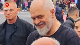 Kryeministri Edi Rama pasditen e kesaj te marte ne qytetin e Lezhes [upl. by Siward]