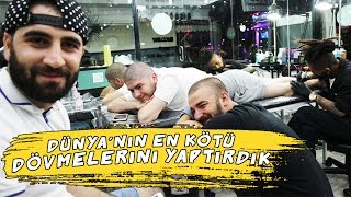 DÜNYANIN EN KÖTÜ DÖVMELERİNİ YAPTIRDIK [upl. by Emixam]