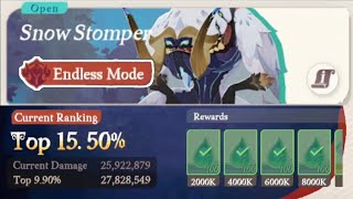 AFK Journey Dream Realm Snow Stomper Endless Mode Top 1550 as F2P [upl. by Gweneth39]