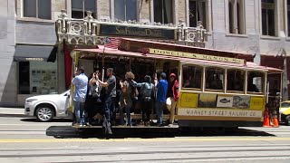 PowellMason Cable Car 15  Powell St amp Sutter St San Francisco California [upl. by Cocke464]