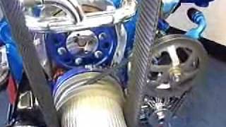 Chevy 350 Blower Conservative 650HP 8Lbs of Boost on 92 pump gas Show Motor [upl. by Ziana567]